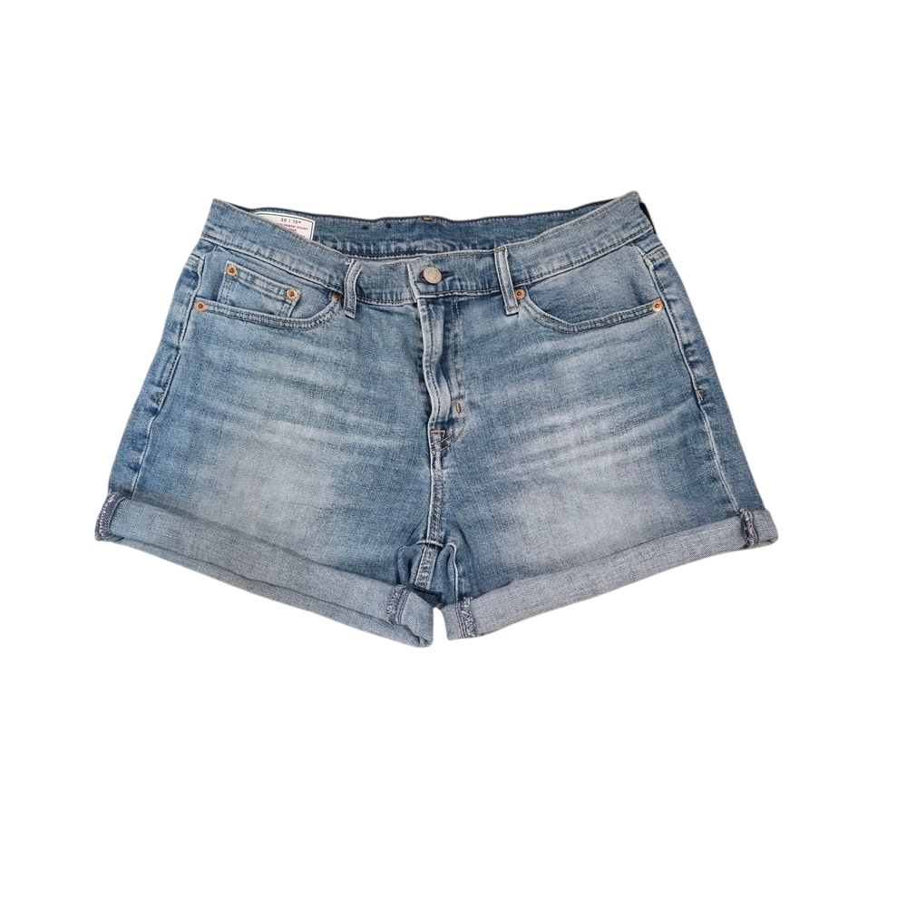 ๐ GAP Medium Wash 5" Girlfriend Jean Shorts | Size 10 | Mid Rise ๐ - Picture 3 of 7